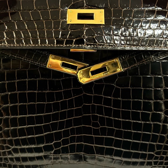 32 Hermes’ Kelly crocodilia vintage - Picture 1 of 6